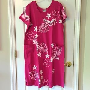 New tropical print dress from Vermont Country Store.